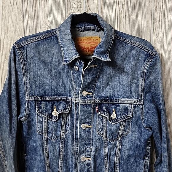 Levi's Denim Jean Jacket Mens Size Small - Picture 3 of 11